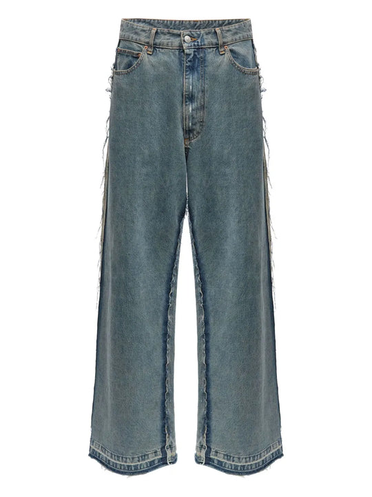 Straight-Leg Jeans With Reverse
