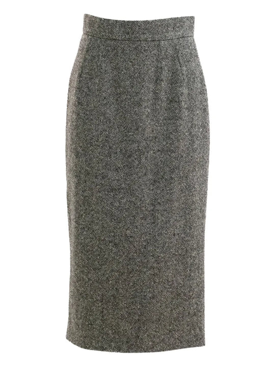 Midi Skirt With Textured Knit