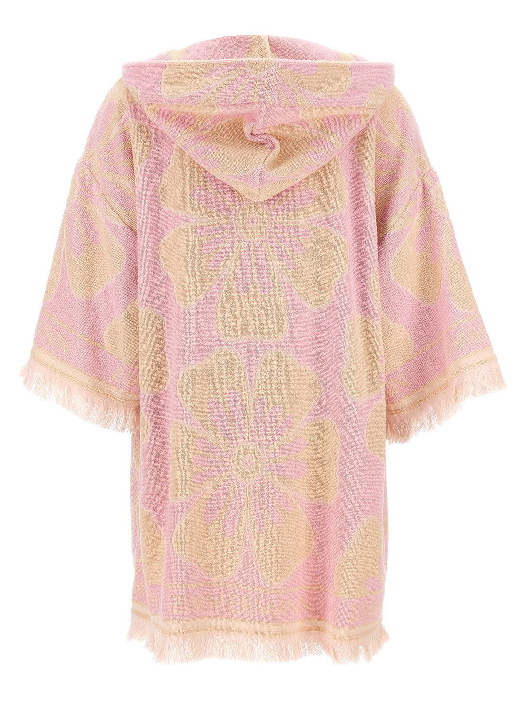 Pop Hooded Towel Mini Dresses Pink