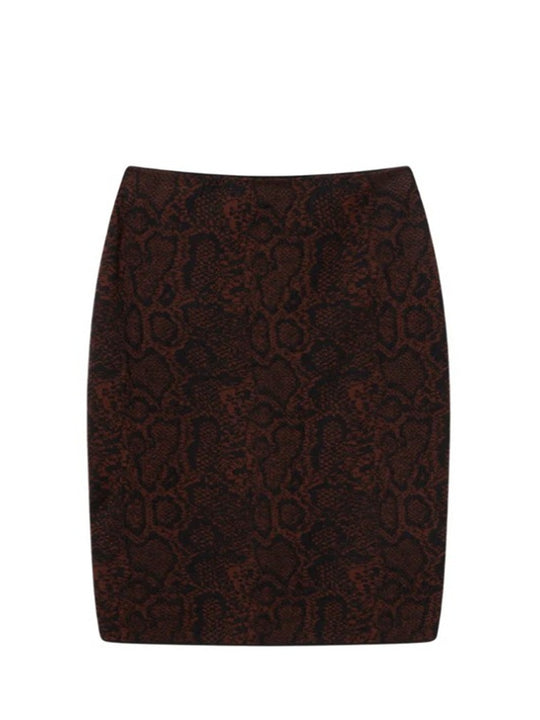 Snakeskin Jacquard Skirt