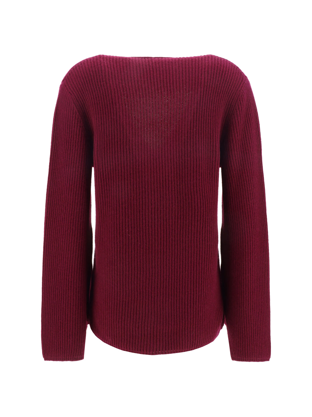 CASHMERE WOOL RIBBED V NECK SWEATER