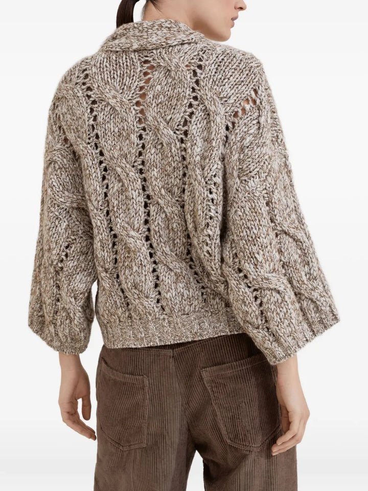 Brunello Cucinelli SWEATER - Brown | 05e5e39361266ab0a241118e41ec47b948628459