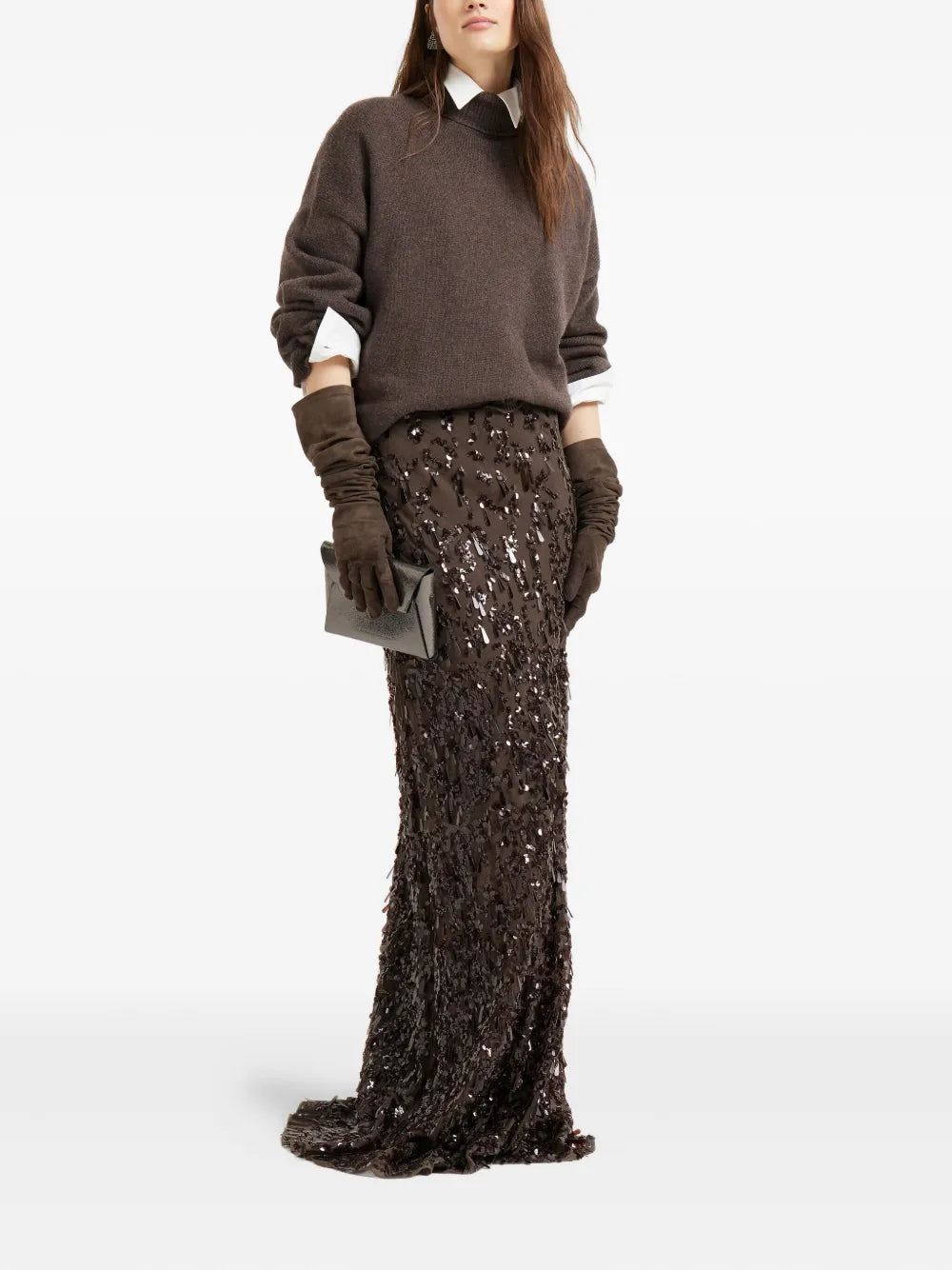 Brunello Cucinelli SWEATER - Brown | 12db4cc05ae850fd3df784eef19fccd0a56c8c65