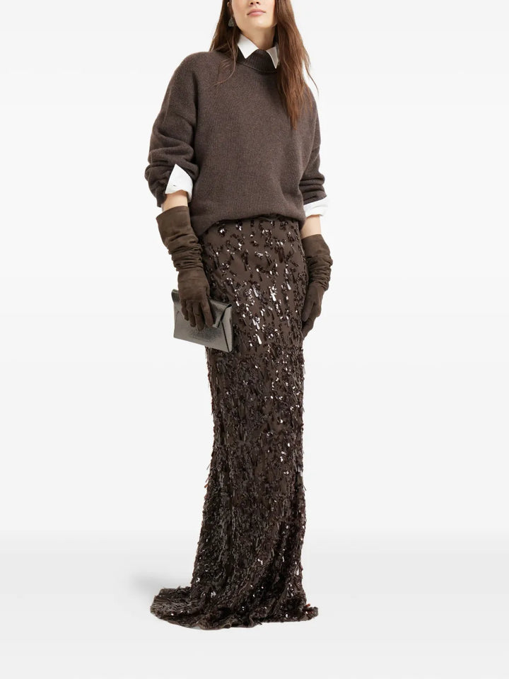 Brunello Cucinelli SWEATER - Brown | 12db4cc05ae850fd3df784eef19fccd0a56c8c65