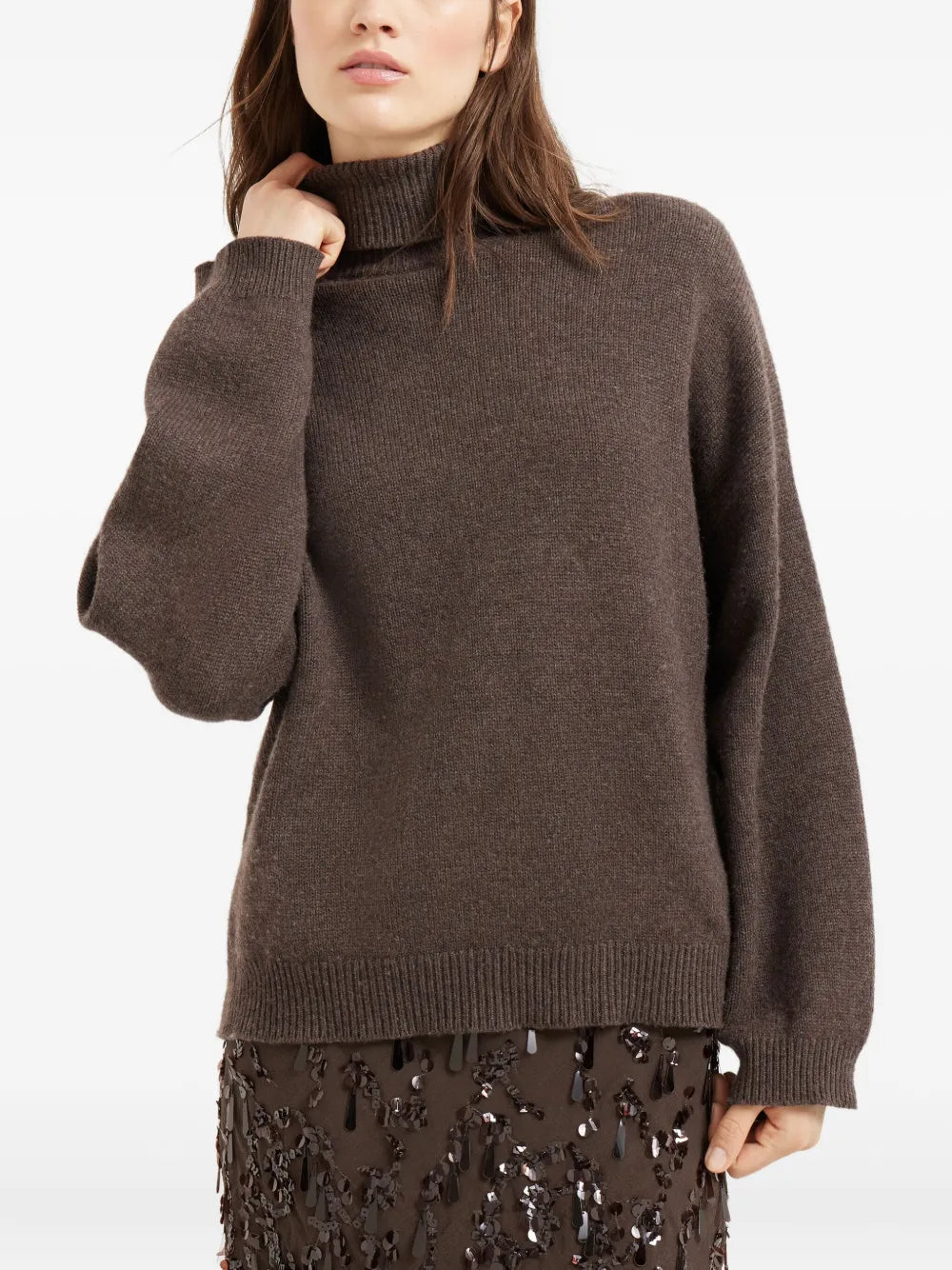 Brunello Cucinelli SWEATER - Brown | 009fe21b7a67ef3d09d7e73a8e951ffea85d7762