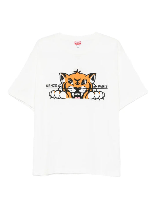 Happy Tiger Cotton T-Shirt