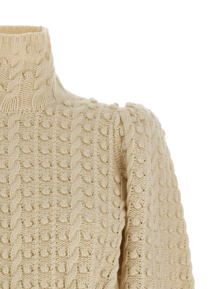 Zimmermann Vailant Wool Bauble Sweaters and Cardigans - White | 6e096aef58413d7a4e7d43c376dee19bcb083df9