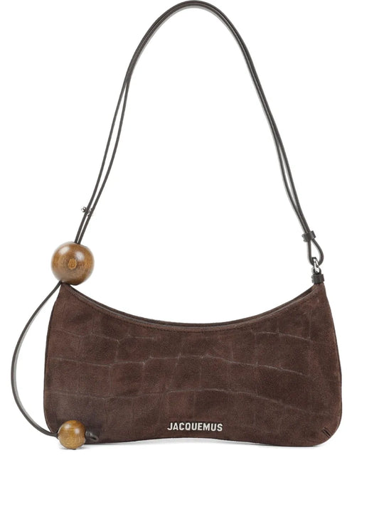 The Pearl Kiss Crocodile-Effect Shoulder Bag