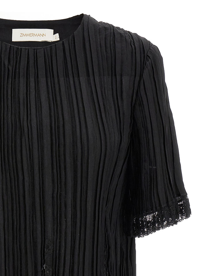 Pleated Top Tops Black