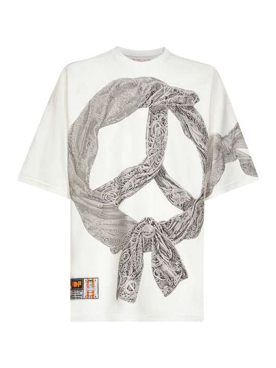 White Cotton Jersey Printed T-Shirt