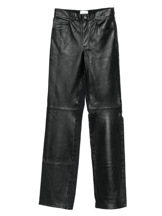 Leather-Panelled Trousers