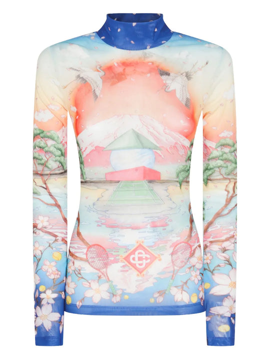 Long-Sleeved Top With Graphic Print