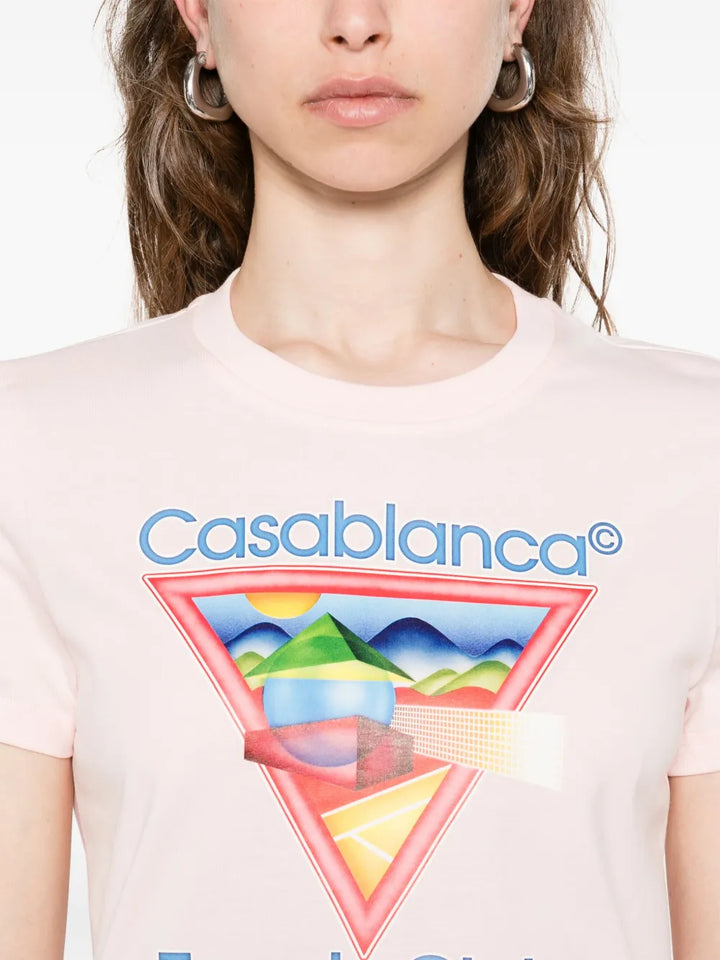 Casablanca TSHIRT - Pink & Purple | 5de3cdc592523f24817a7799e0e86c293bf21dcf