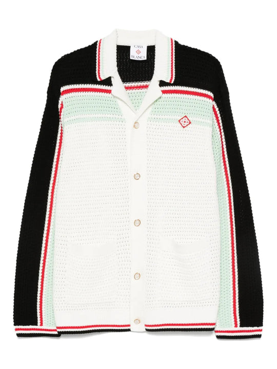 Cardigan With Striped Details