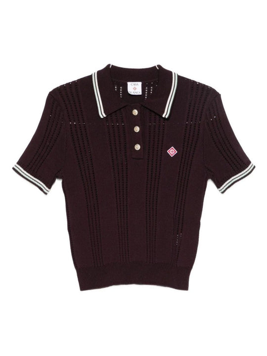 Perforated Polo Shirt With Logo
