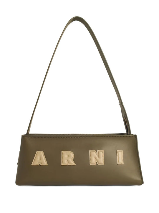 Shoulder Bag With Logo Plaque