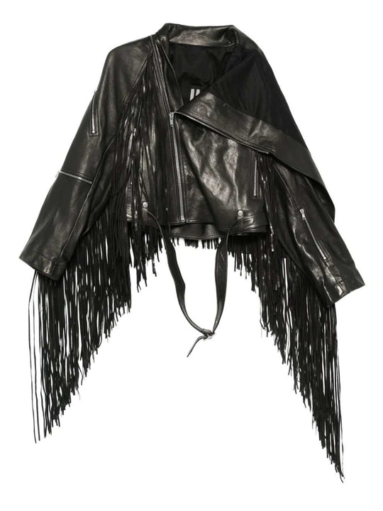 Leather Fringed Jacket