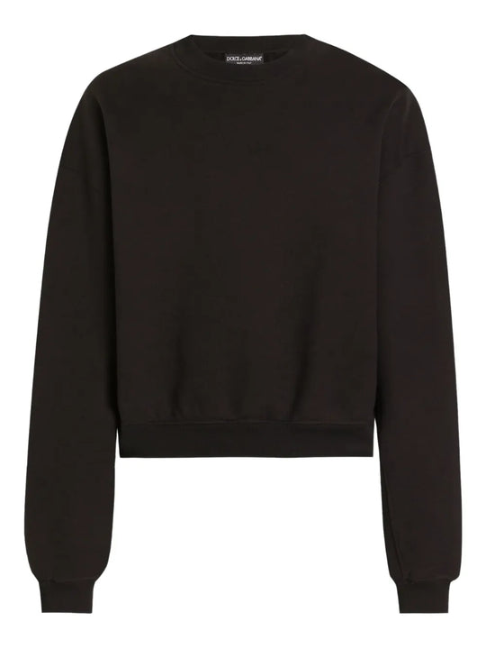 Long-Sleeved Cropped Sweatshirt