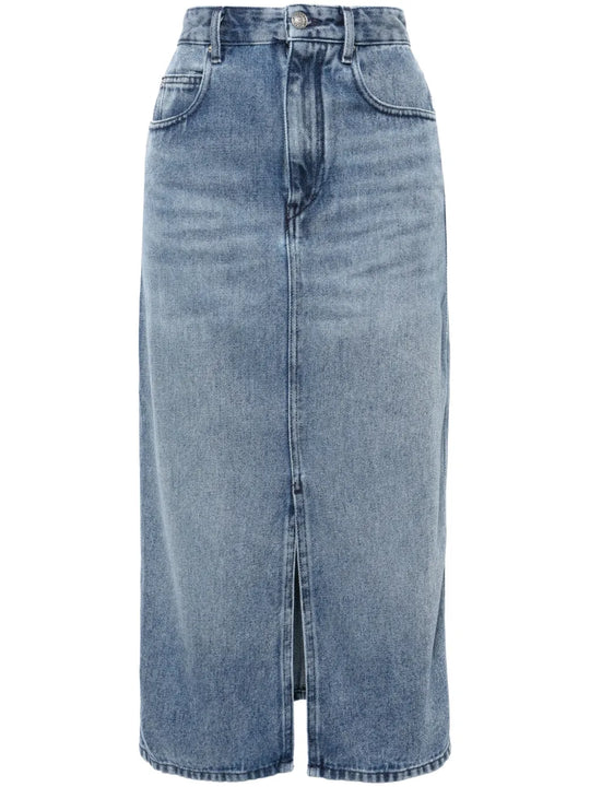 Tilauria Denim Skirt With Faded Effect