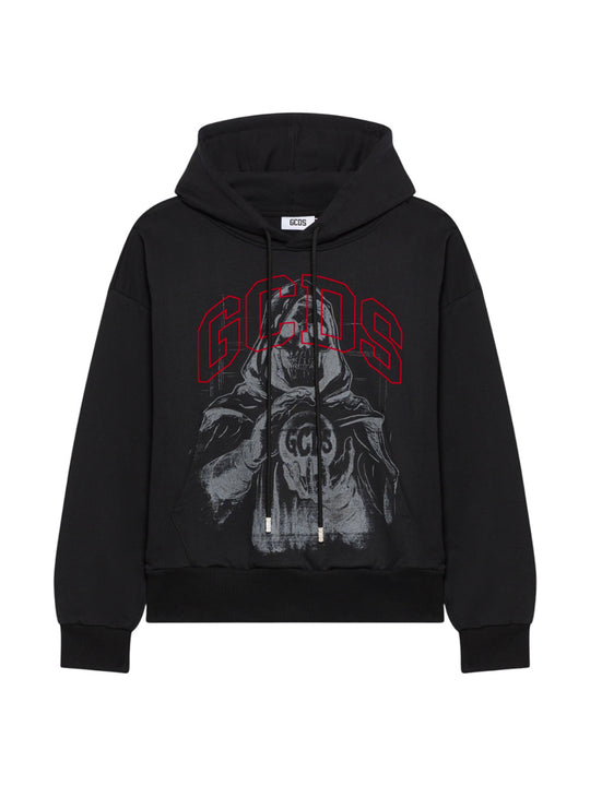 Gothic Print Hoodie