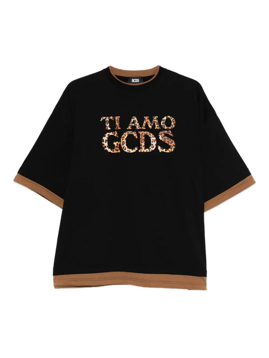 "Ti Amo Gcds" Outlined Logo T-Shirt
