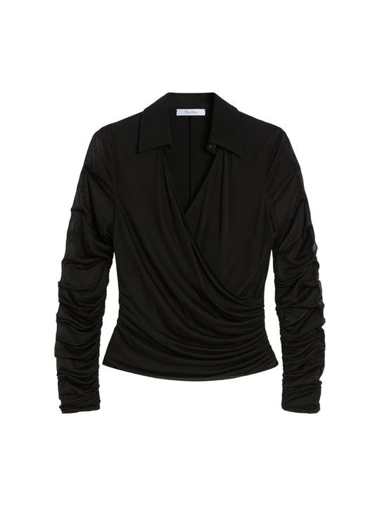 Jersey And Tulle Blouse