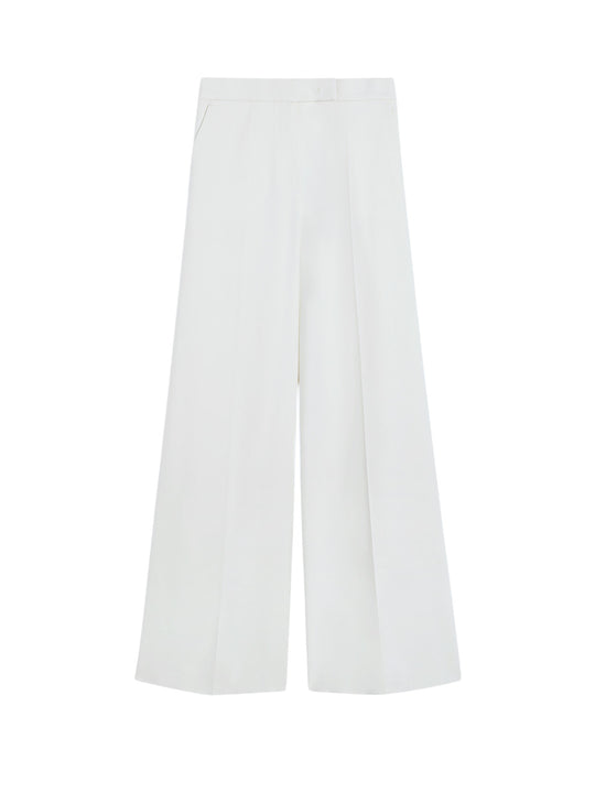 Wide-Leg Cotton Trousers