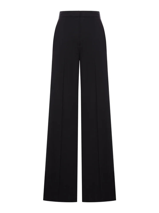 Straight-Leg Light Wool Trousers
