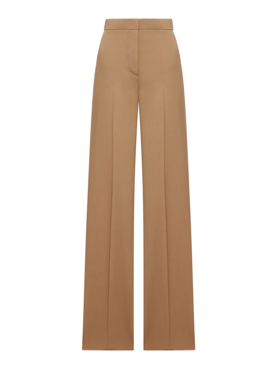 Straight-Leg Light Wool Trousers