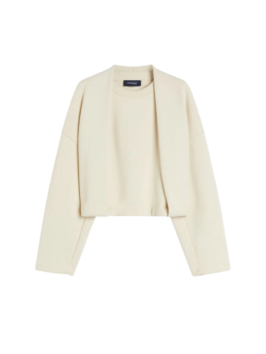 Soft, Double-Layered Sweatshirt - Ivory