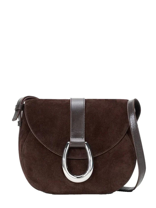 Bella Truffle Suede Crossbody Bag