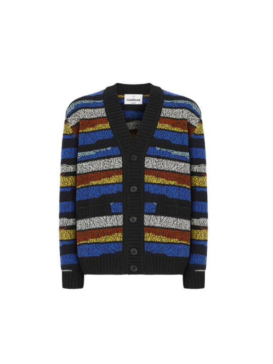 The Pure Wool Cardigan With Intarsia