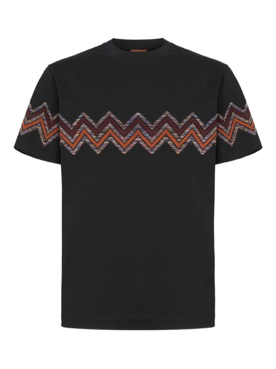 T-Shirt With Zigzag Print