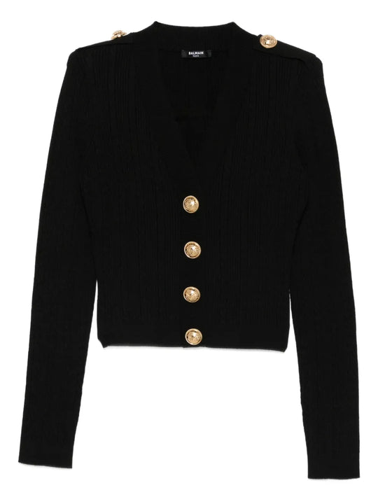Ribbed Cardigan With Buttons