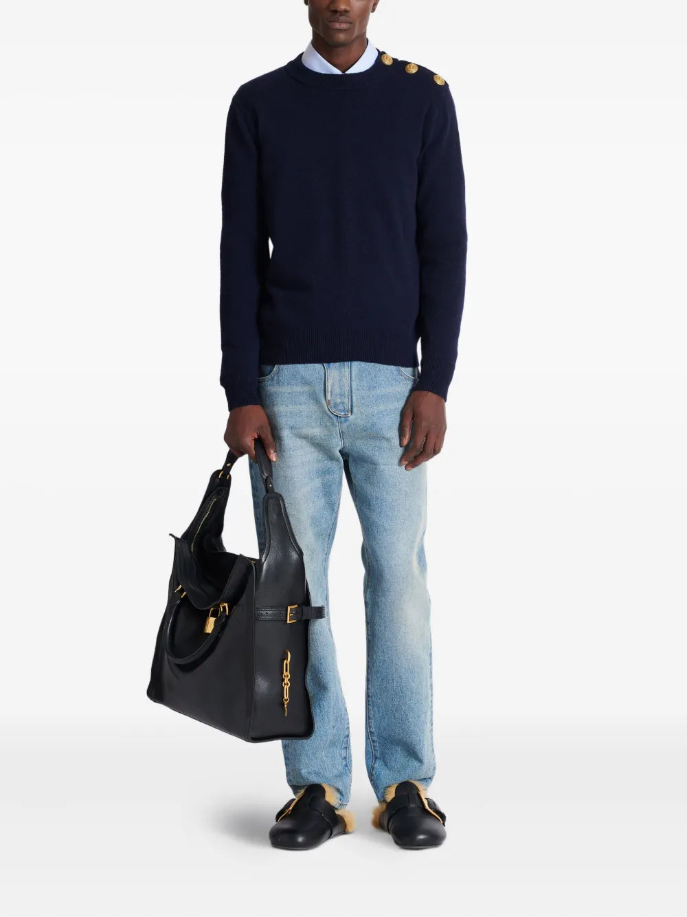 Balmain SWEATER - Blue | cc70d4ef02ae943dfd7d7c3dadb1bb330a21a458