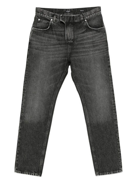 Jeans With Logo Appliqué