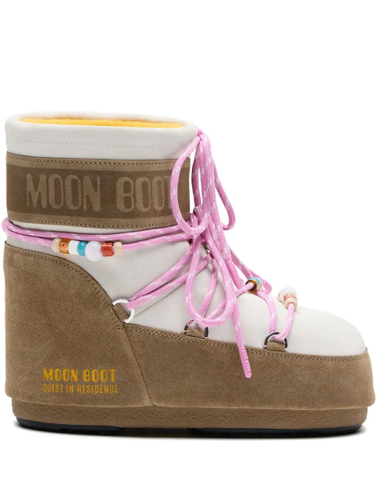 Moon Boot X Guest In Residence Suede Boots With Beads