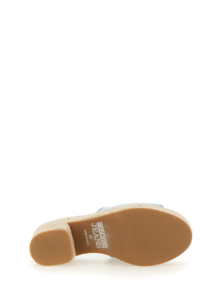 Moschino Jeans Sandals - White, Light Blue | Wanan Luxury