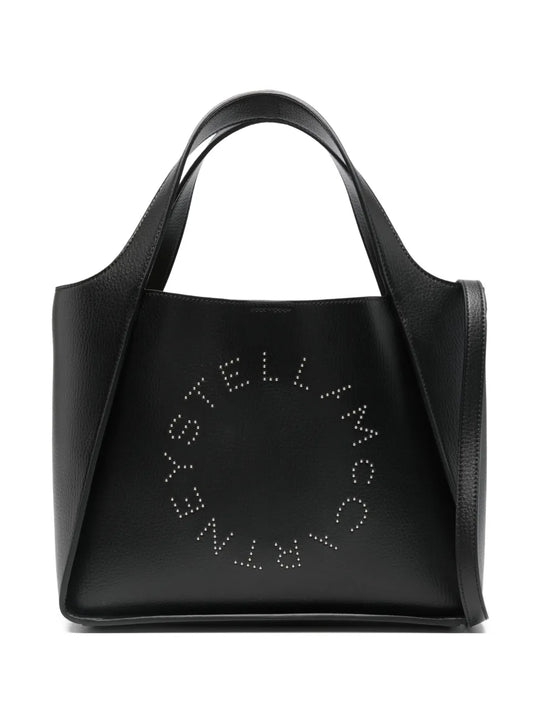 Leather Tote Bag With Logo Detail