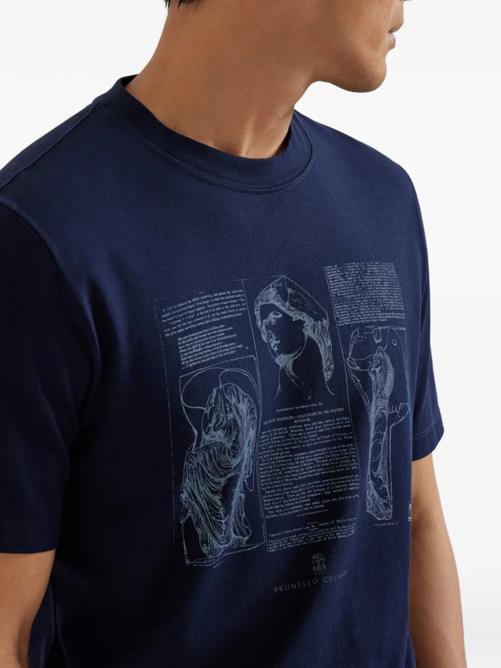 Brunello Cucinelli TSHIRT - Blue | f9b7a6b425e44651399c89f27717598a05b4c7d4