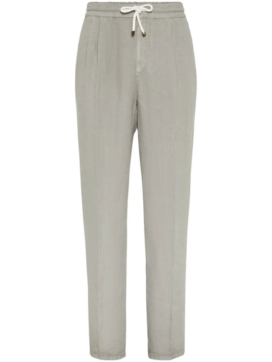 Tapered Trousers With Drawstring