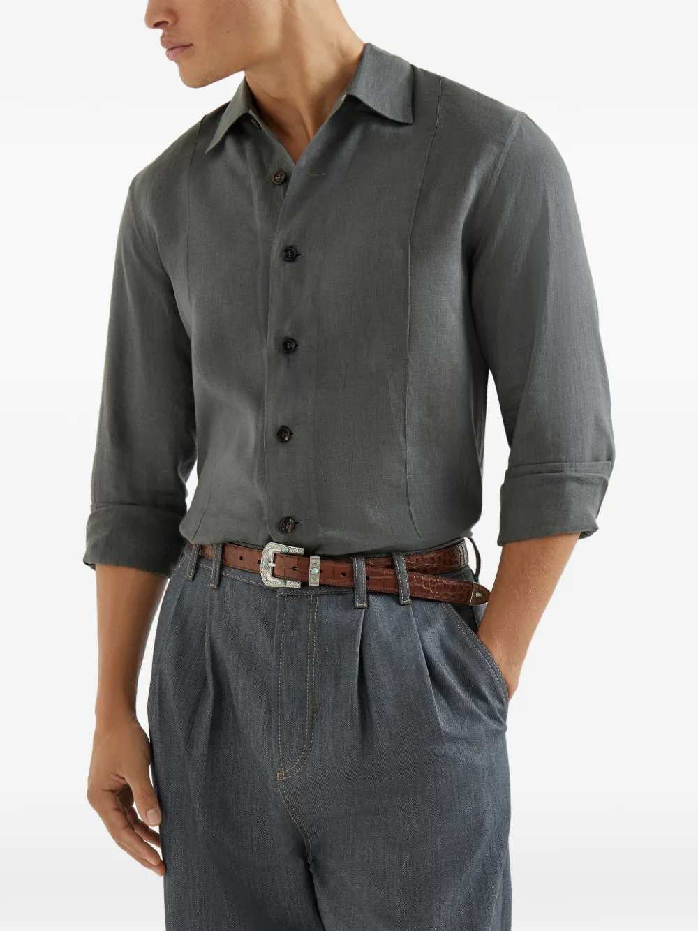 Brunello Cucinelli SHIRT - Grey | bd448e75f99ef80448d8d1c482e89fbc657a3638