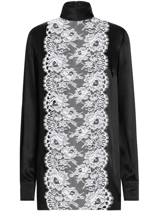 Blouse With Lace Appliqué