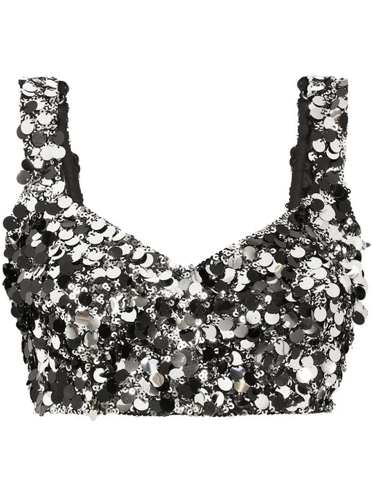 Sequined Crop Top