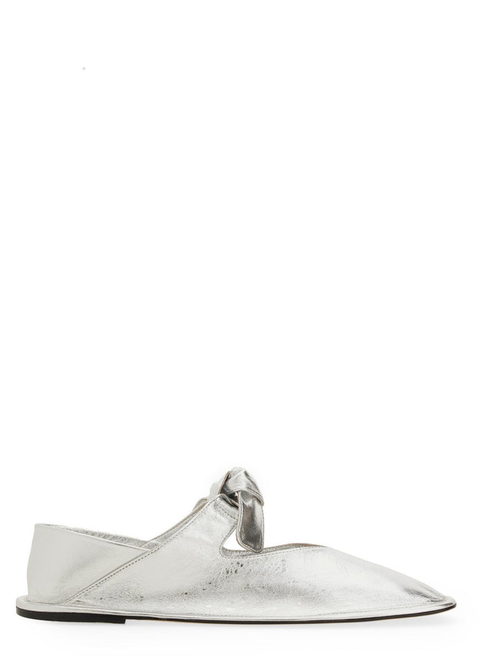 Hereu Flat Shoes - Silver | Wanan Luxury