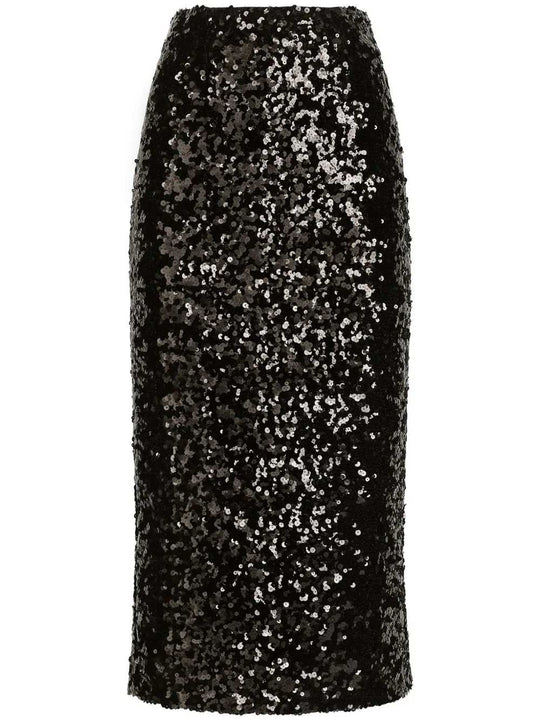 Sequined Midi Pencil Skirt