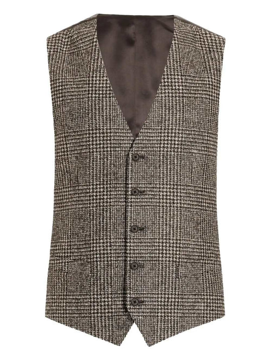 Glen Checked Vest