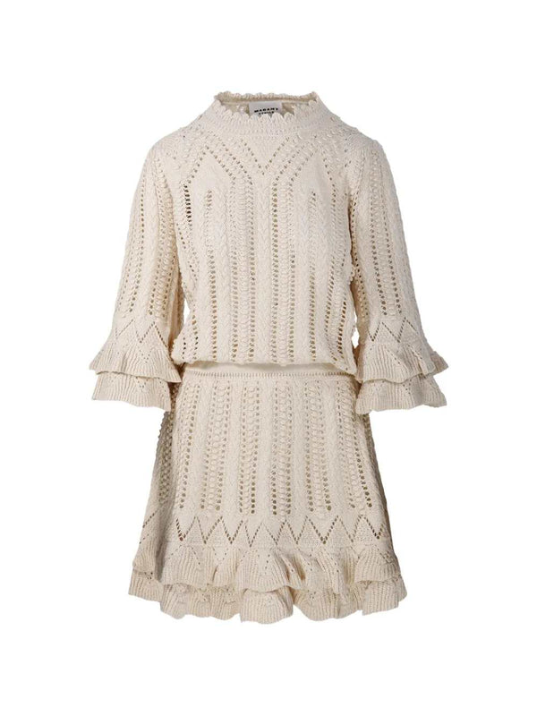 Norma Short Dress With Ruffles