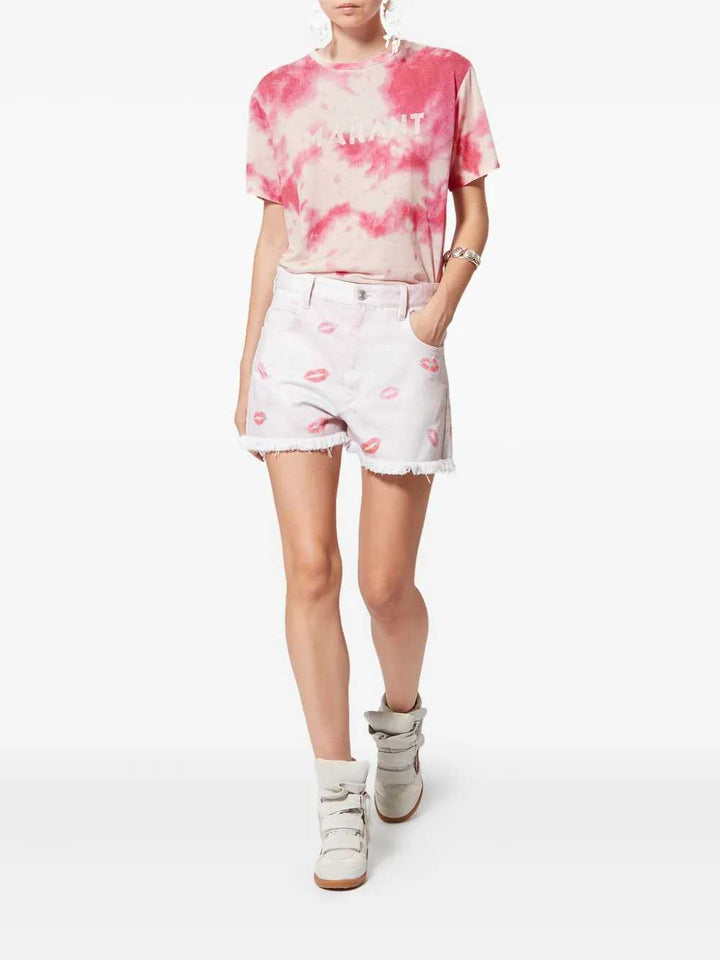 Marant ÉToile T-shirts - Pink & Purple | 0e53c362d4b871376df58d3c27f44c1500c5aebc