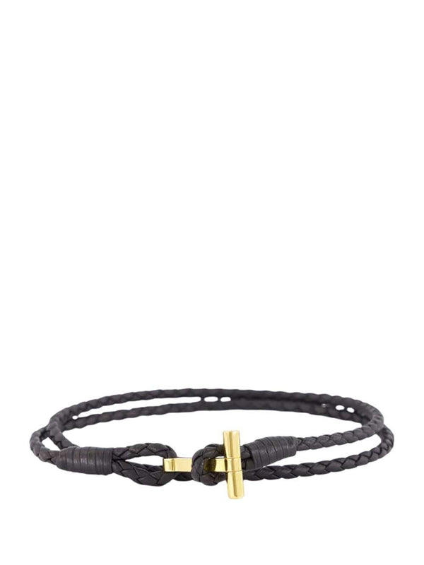 Dark Brown Braided T-Bracelet